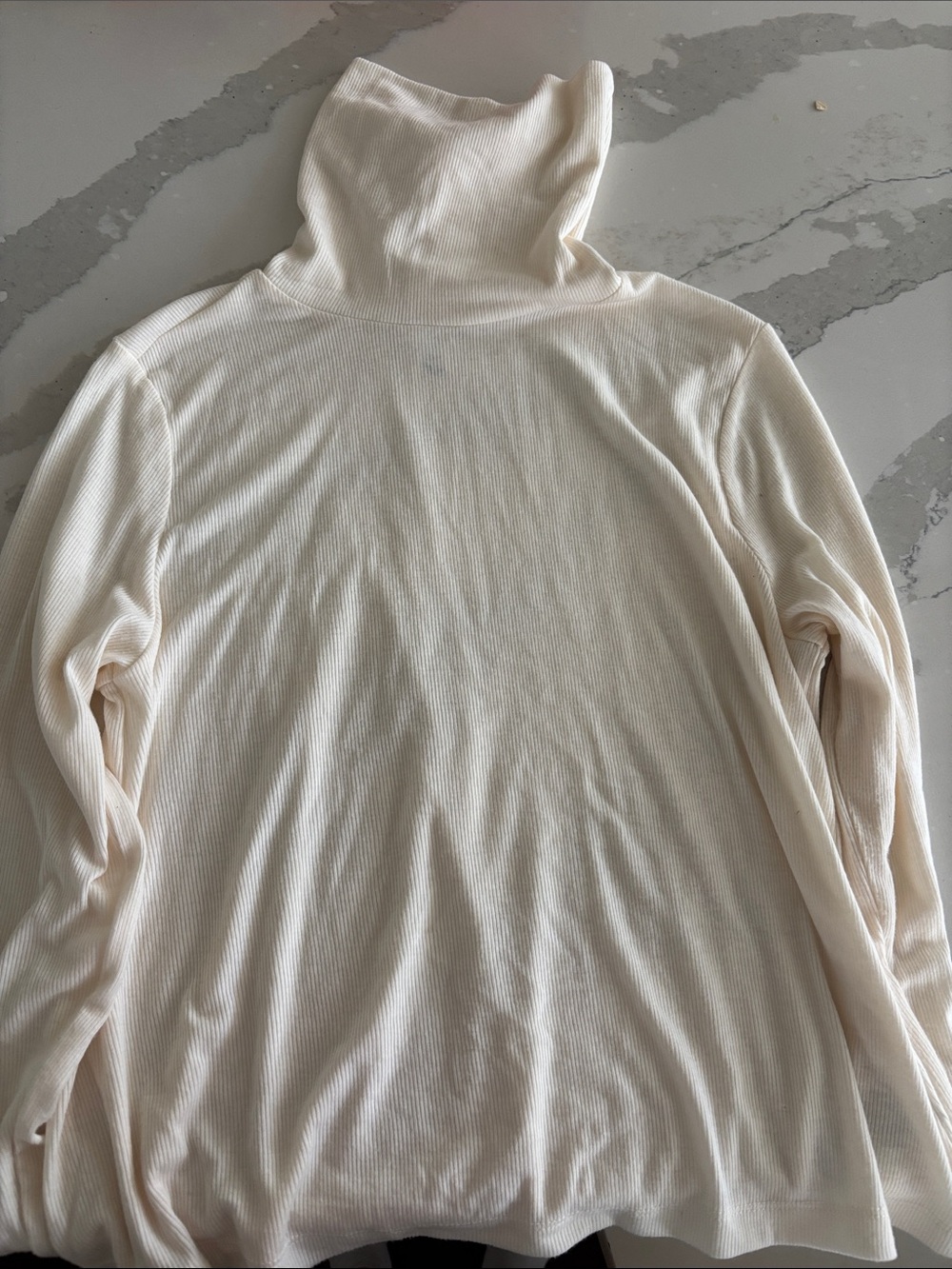 Women’s Cream Turtleneck - Classic Rib Knit